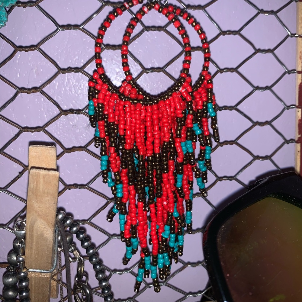 Native American made dangle earrings